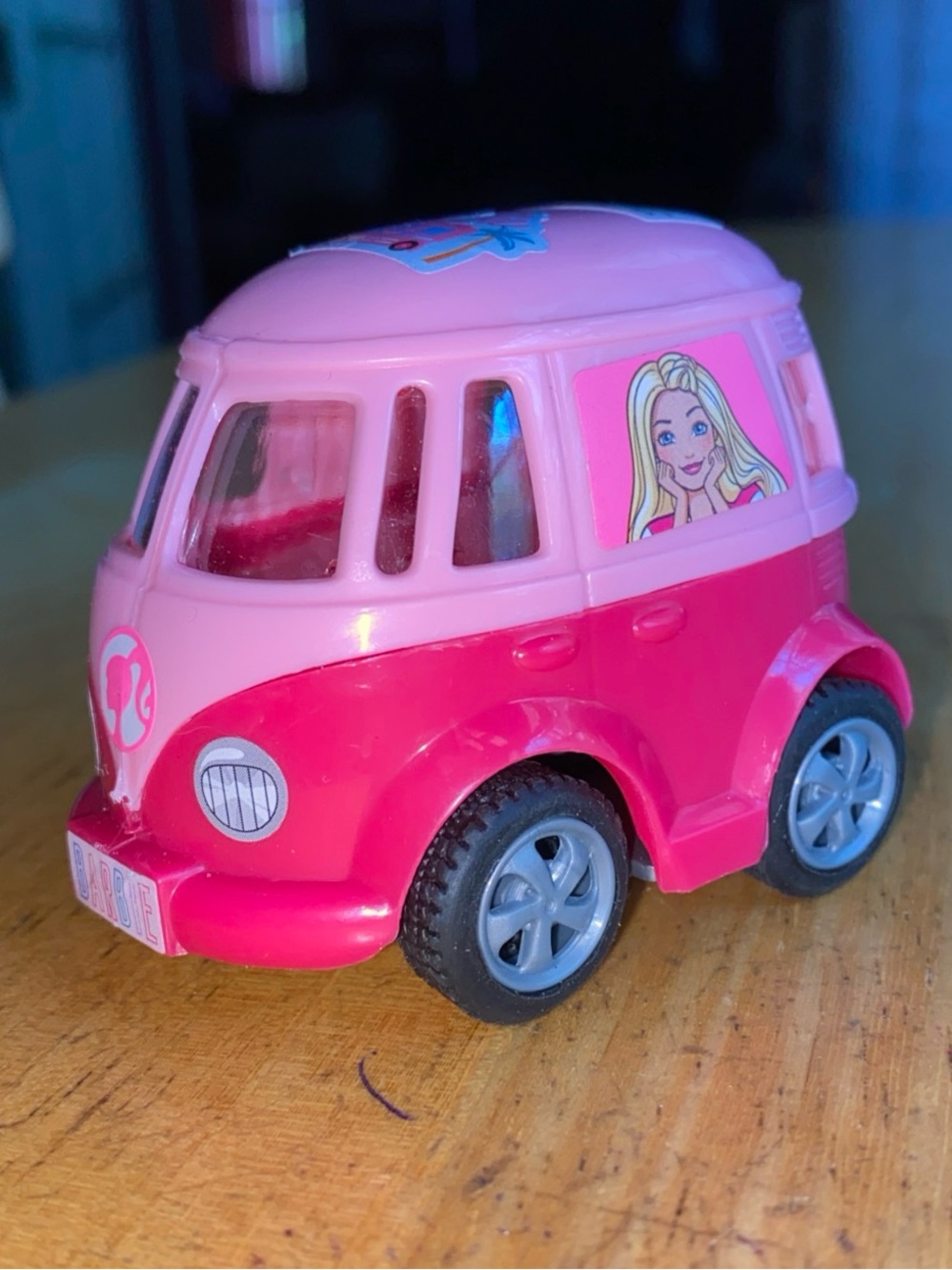 Barbie Minature Camper Van Pink 2.5” Mini Toy